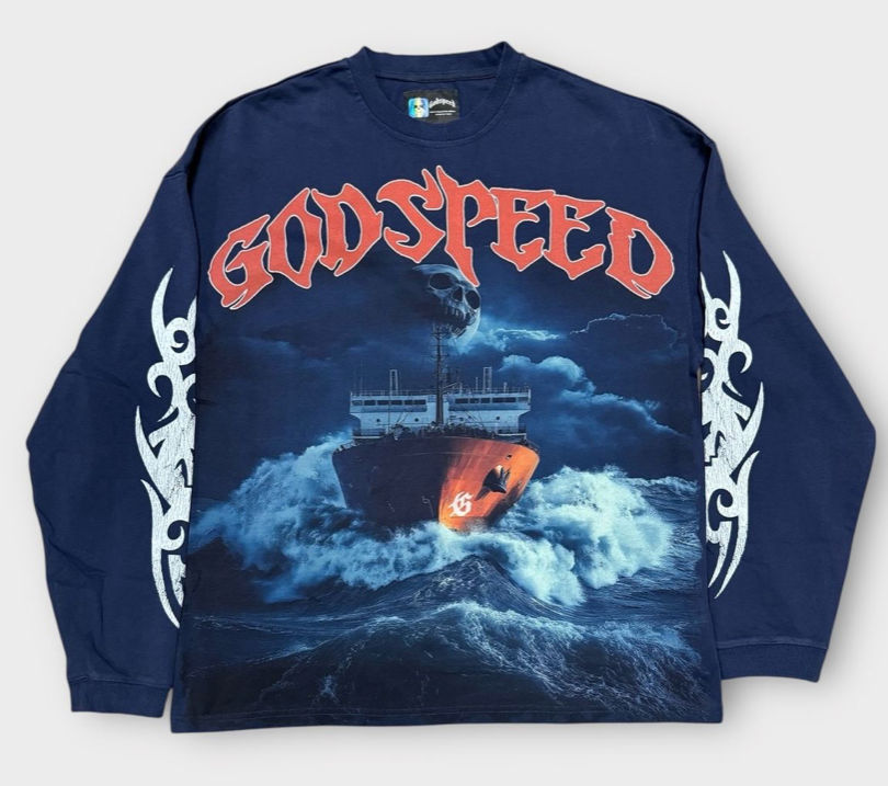 Sea Sick LS T Shirt Navy