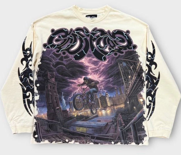 B-M-X LS T Shirt Bone