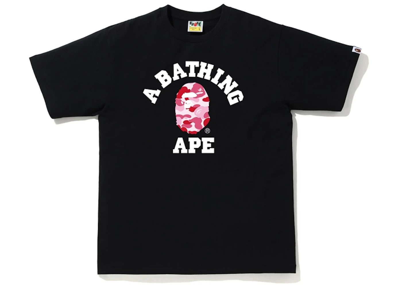 BAPE ABC Camo College Tee Black/Pink/White