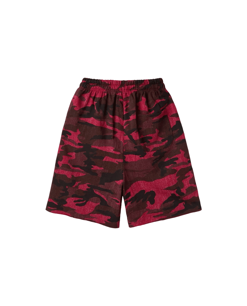 HMDD Happy Memories Don't Die Red Camo Chimstone Sweat Short