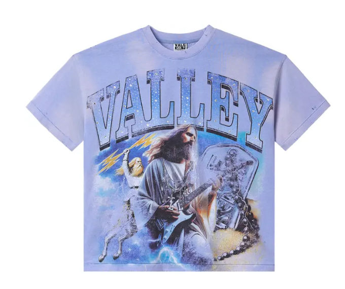 Vale Forever Holy Metal Bling Tee 'Periwinkle'