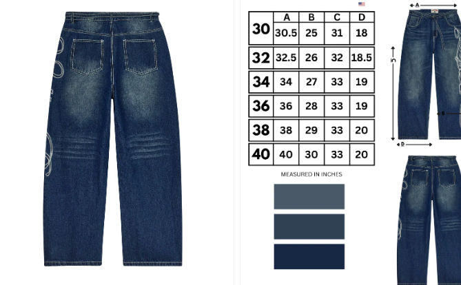 Vale Forever Big Stitch Denim Blue