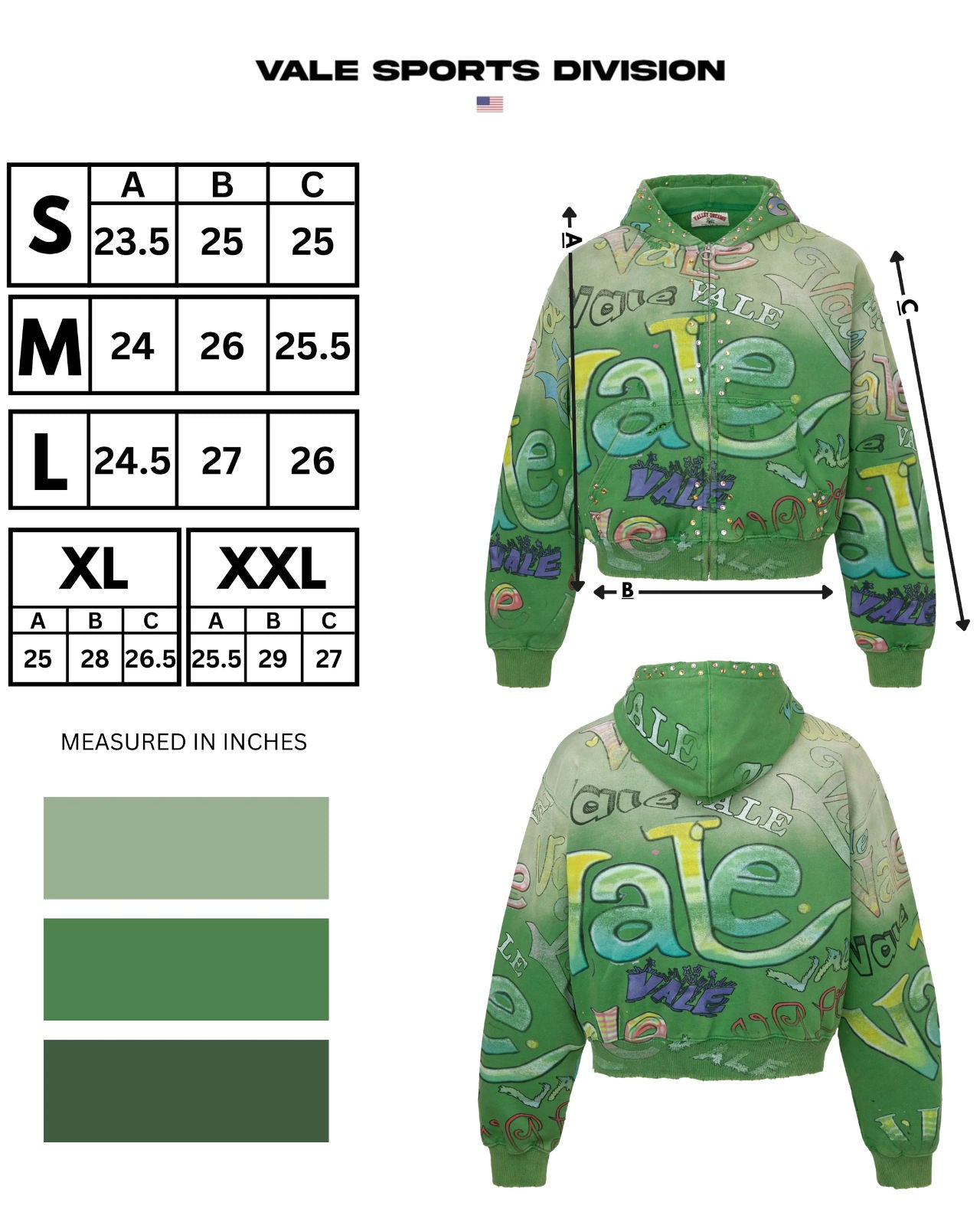 Vale Forever Spearmint Zip Up 'Green'