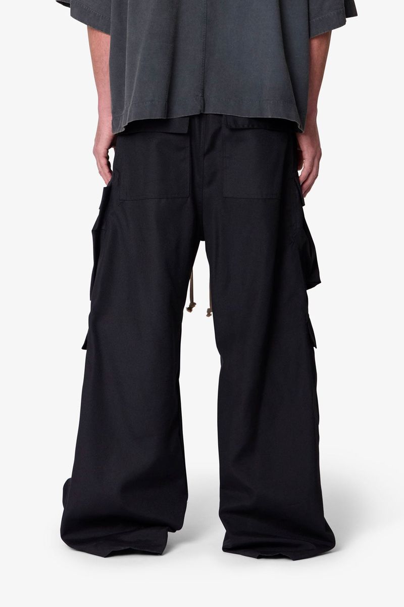 MNML Black Rave Double Cargo Pants