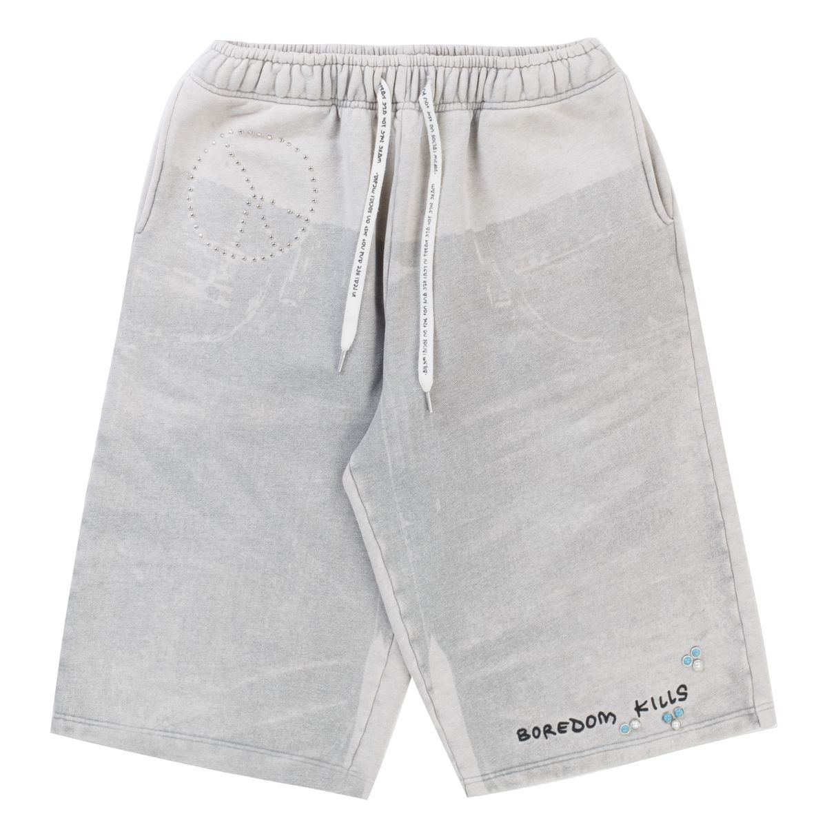 Boredom Kills Denim Print Sweat Shorts