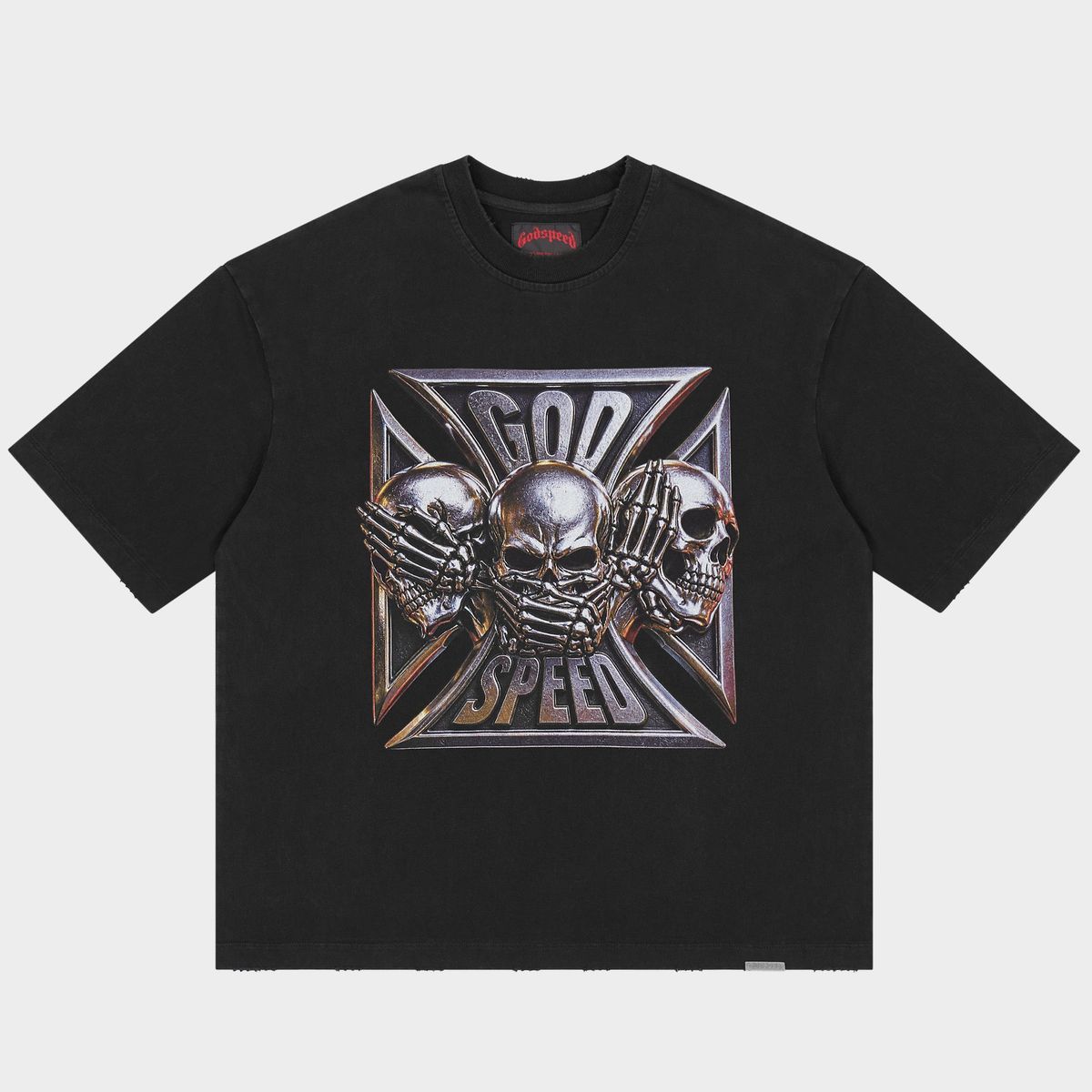 GodSpeed Omerta T-Shirt Black Wash