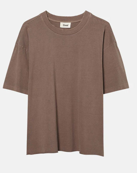 OVERSIZED CROP TEE VINTAGE BROWN