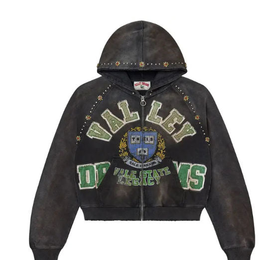 Vale Forever Gem Zip Up Hoodie 'Black'