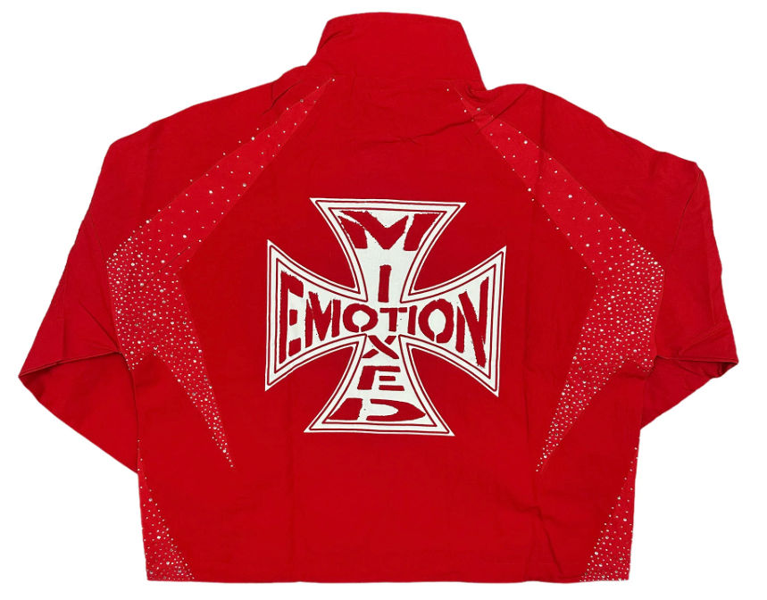 Mixed Emotion Classic Red Nylon Jacket
