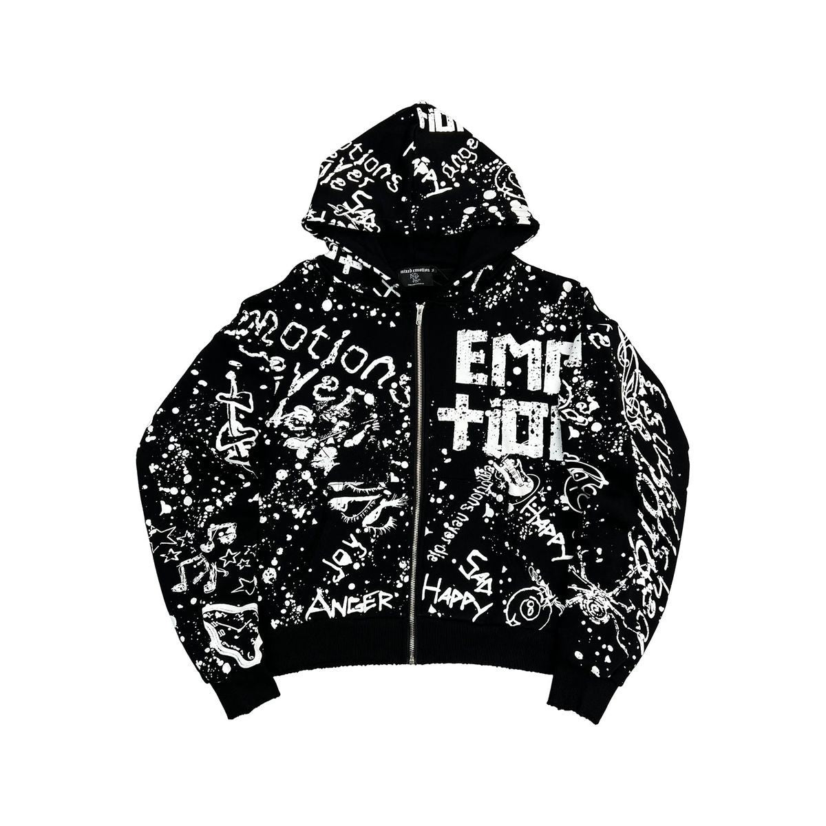 Mixed Emotion Black 'Graffiti' Hoodie