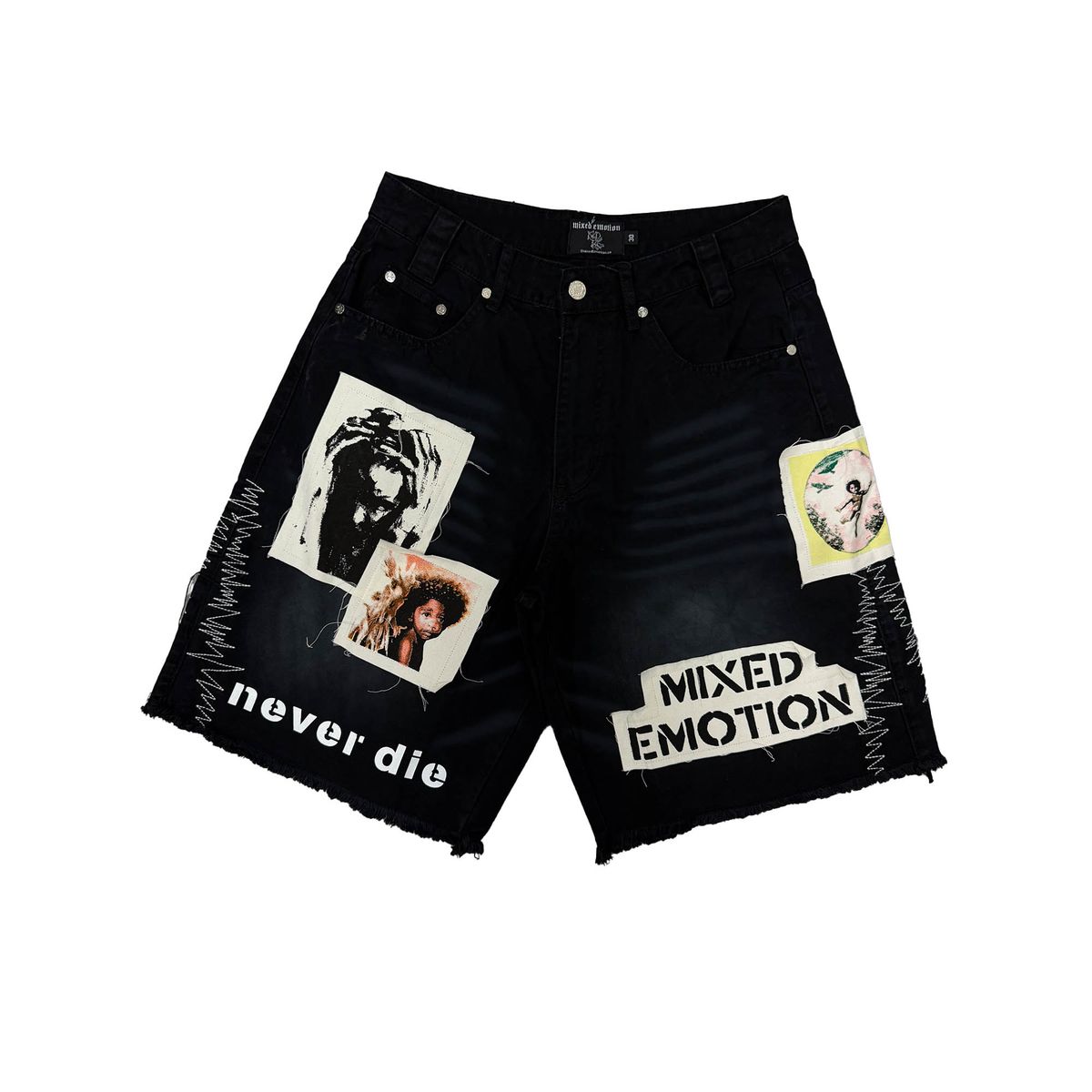 Mixed Emotion Black "Chaos" Carpenter Shorts