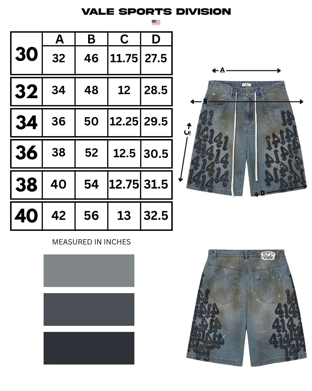 Vale Forever Black Charm Jorts