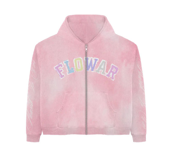 Flowar La Pastel Pink Zip Up