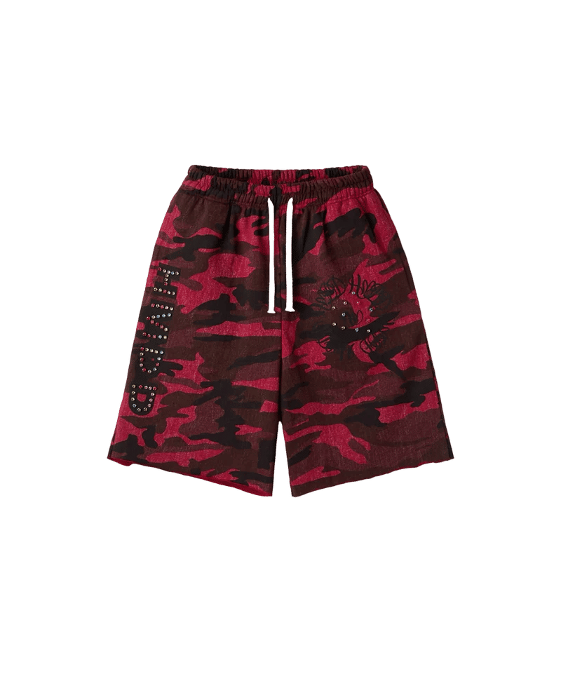HMDD Happy Memories Don't Die Red Camo Chimstone Sweat Short