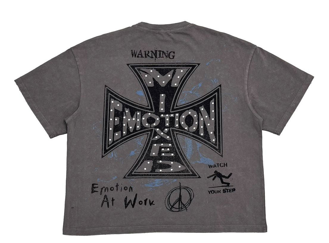 Mixed Emotion Grey " Friends" Tee