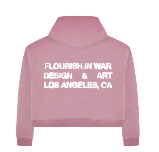 Flowar La Pink  Bulldog Hoodie