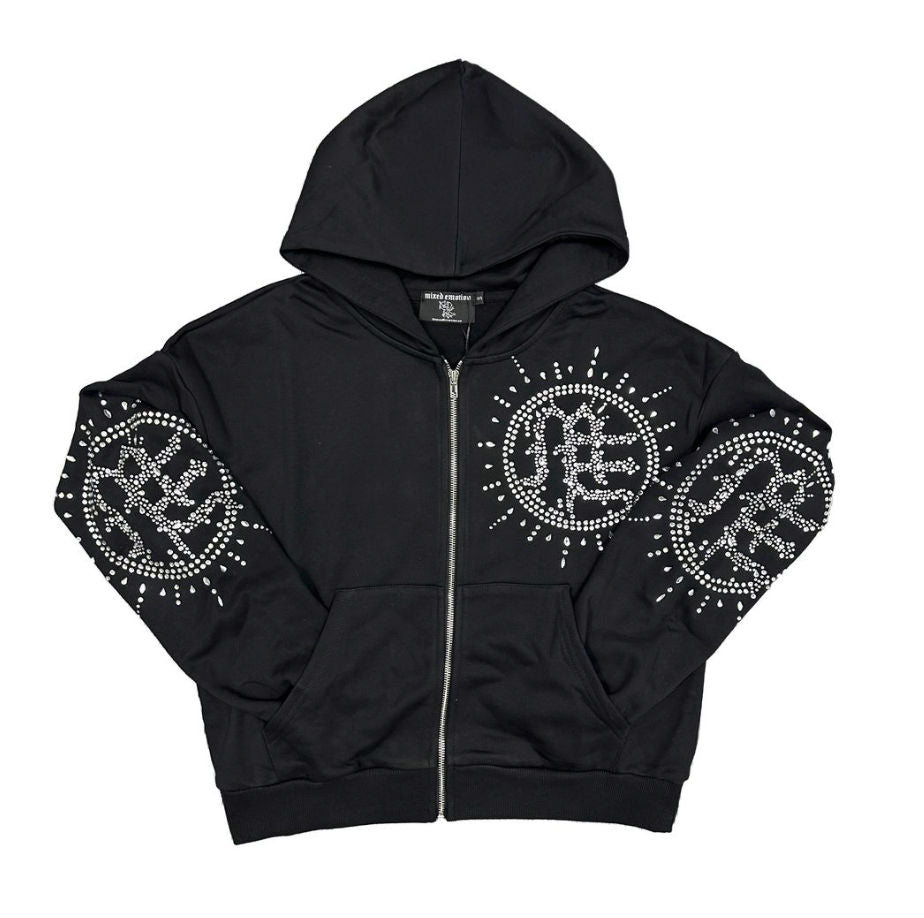 Mixed Emotion ‘Eclipse’ Black Rhinestone Hoodie