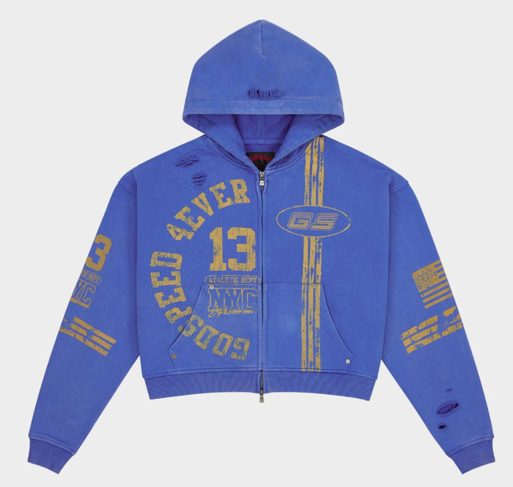 GodSpeed Roadster Zip Hoodie Blue / Yellow