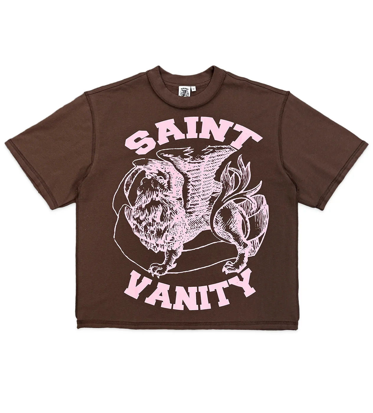Saint Vanity Griffin Tee Brown/ Pink