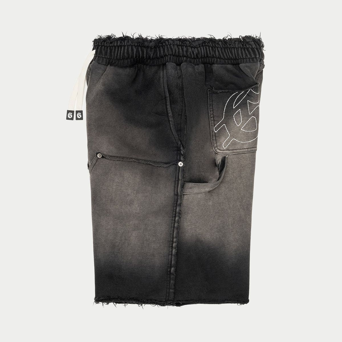 GodSpeed Carpenter Distressed Shorts (Black Sun Fade)