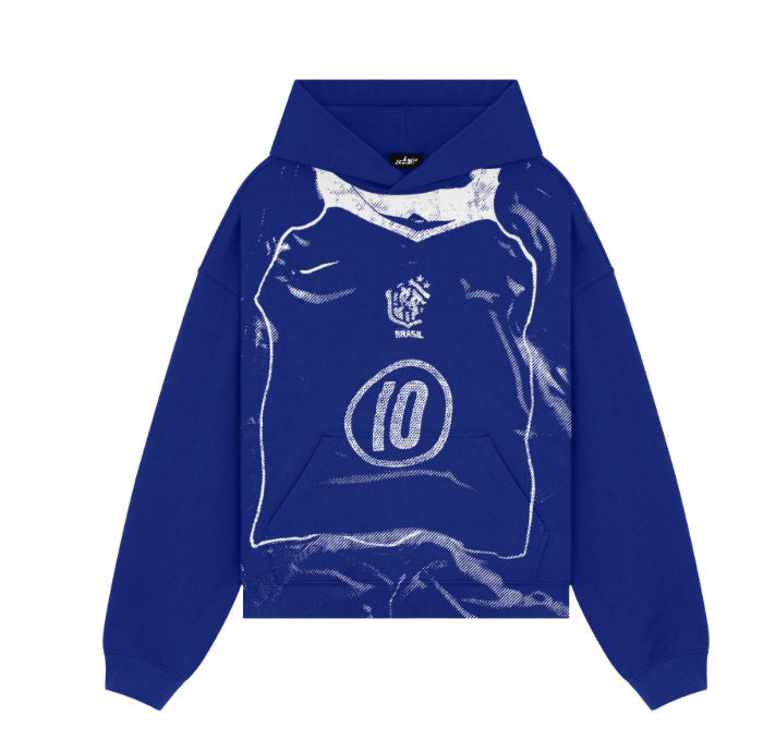 Joga Bonito Ronaldinho R10 Jersey Hoodie Blue