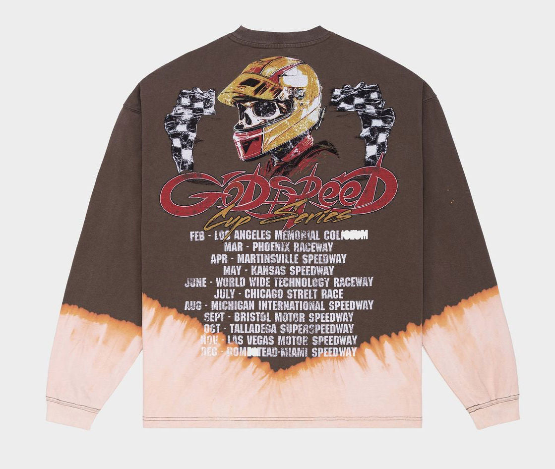 F.T.W LS Brown Bleached Wash (