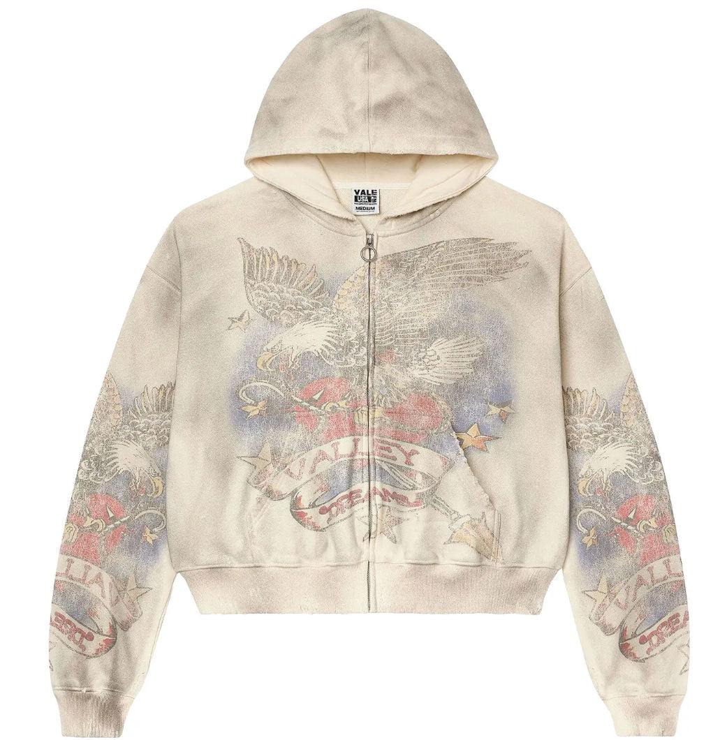 Vale Forever Nostalgia Zip Up 'Tattered/Cream'