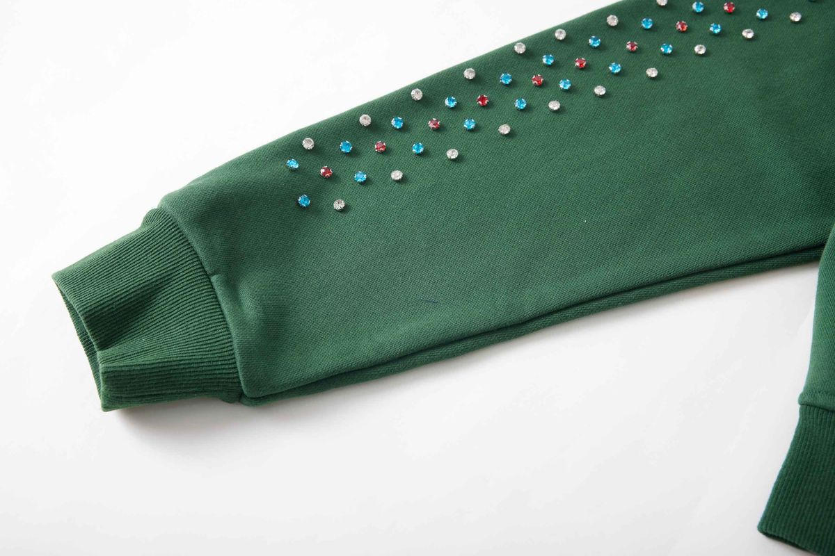 Azva Studios Hidden Crystal Zip Hoodie