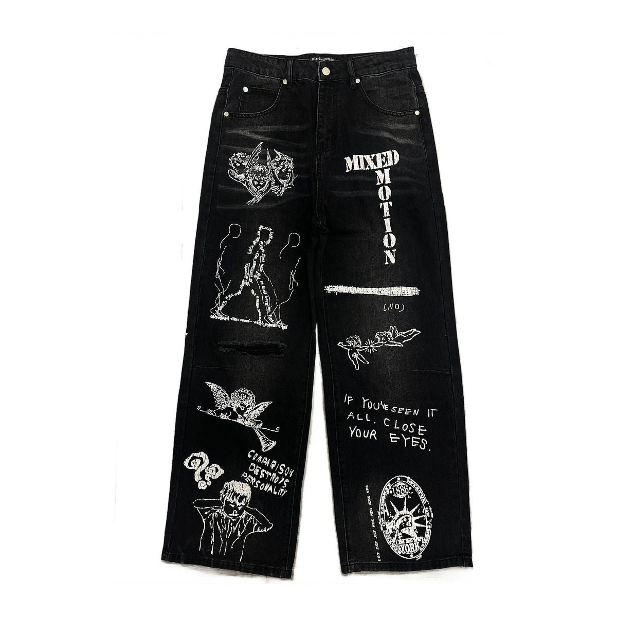 Mixed Emotion Black "Canvas" Denim