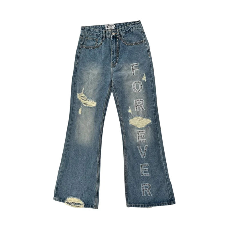 Forever Hungry Light Blue Flare Jeans