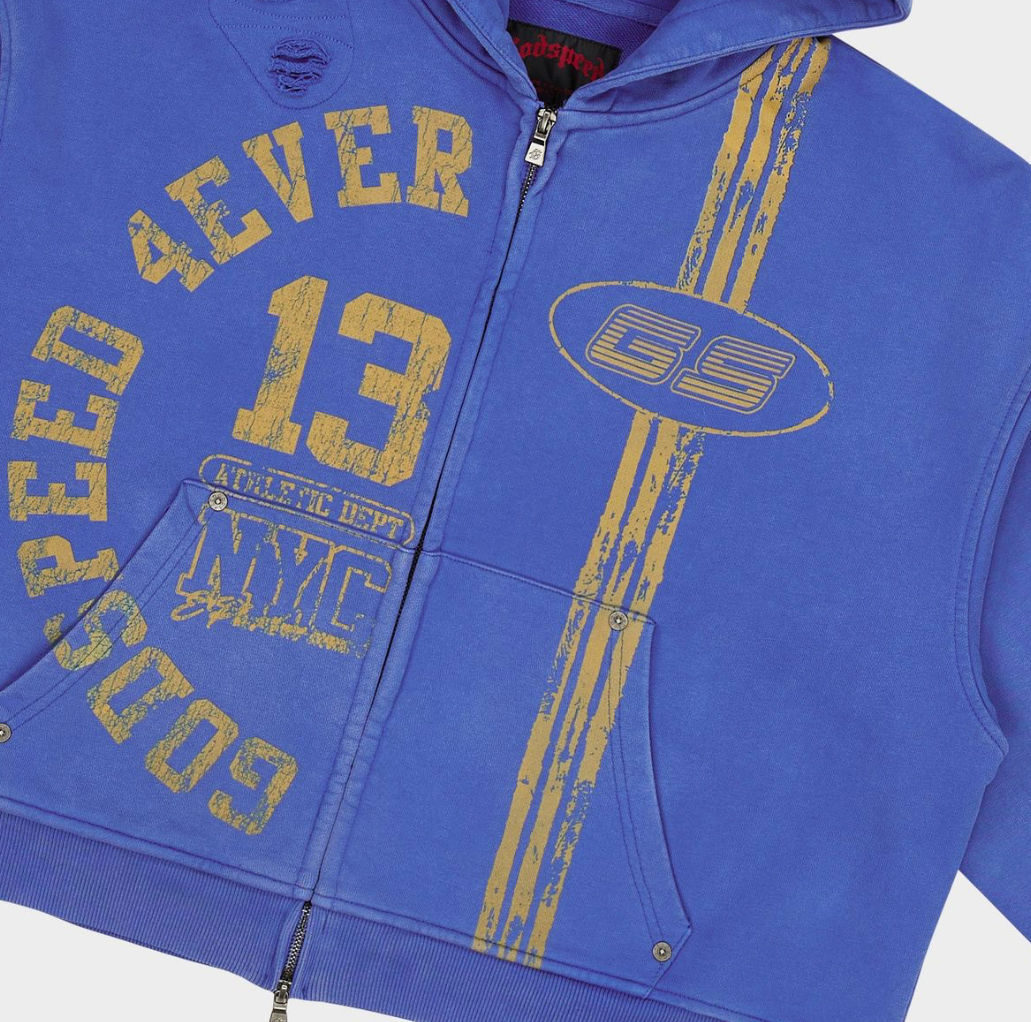 GodSpeed Roadster Zip Hoodie Blue / Yellow
