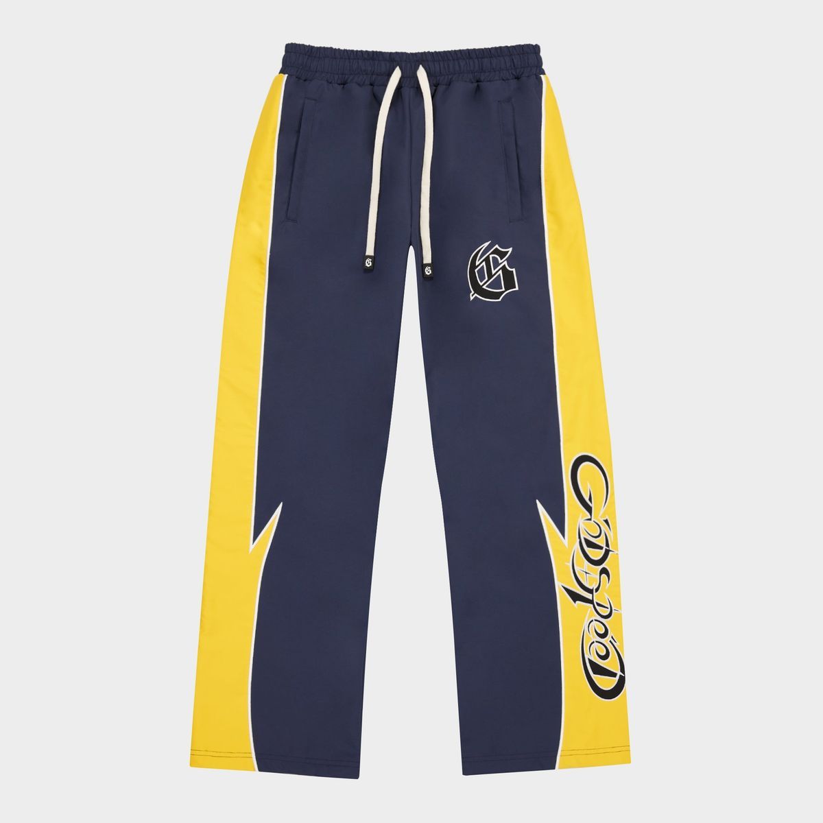 GodSpeed GT Track Pants Navy Yellow