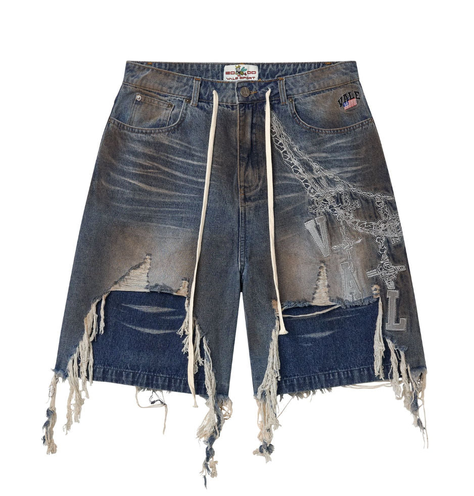 Vale Forever Chain Jorts Blue