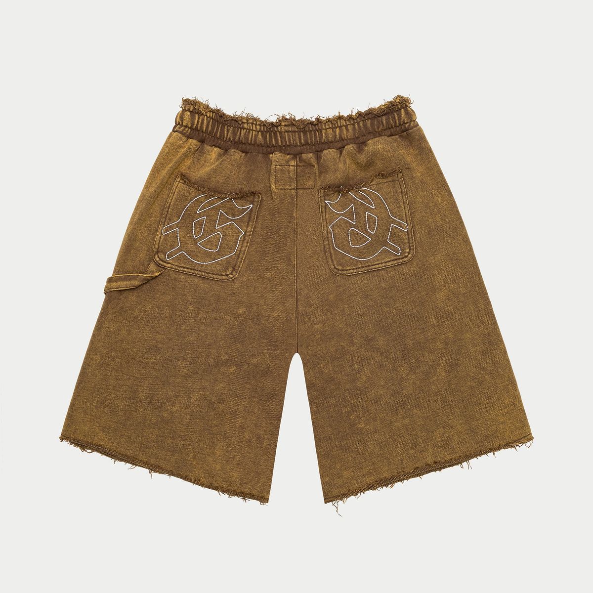 GodSpeed Carpenter Distressed Shorts (Muddy Brown Wash)