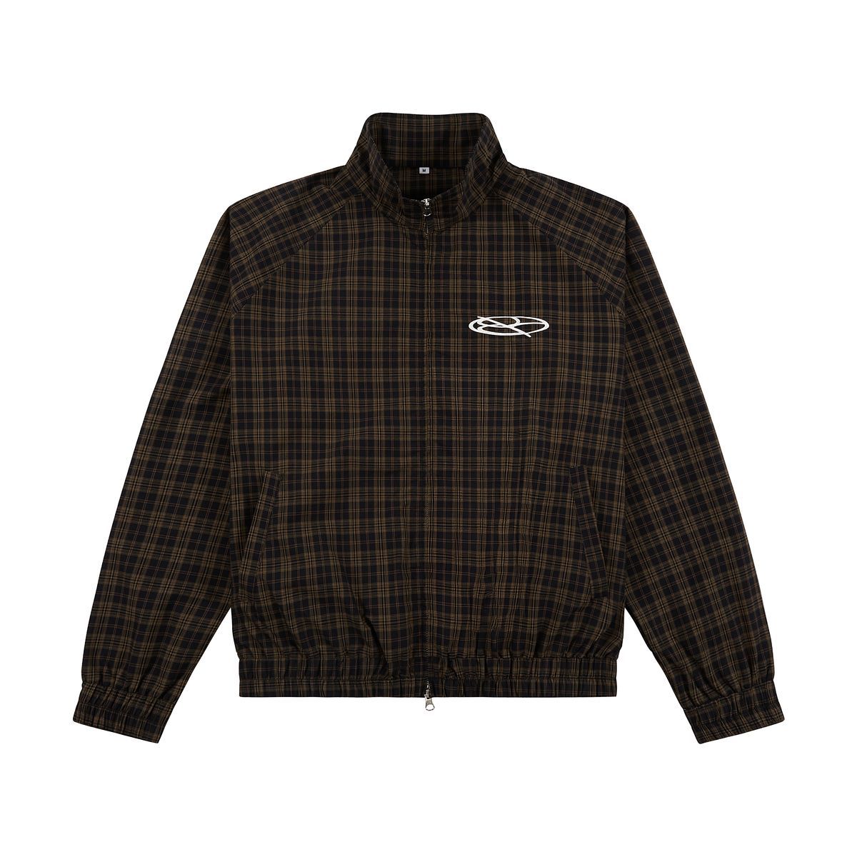 Boredom Kills Lounge Plaid Track Jacket Brown