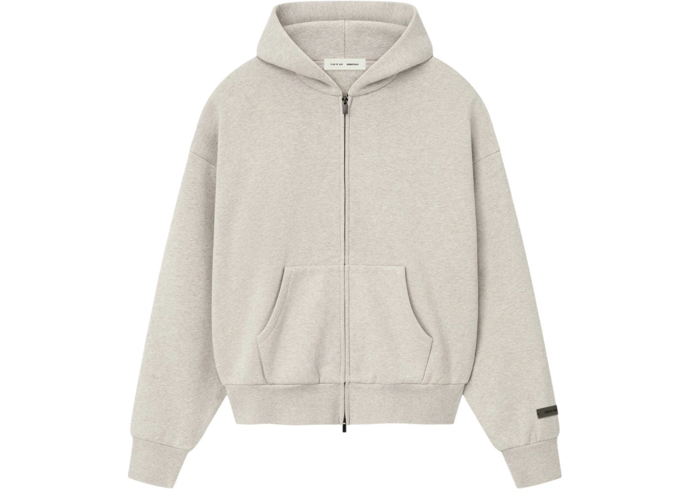 Fear of God Essentials Classic Full Zip Hoodie Heather Stone