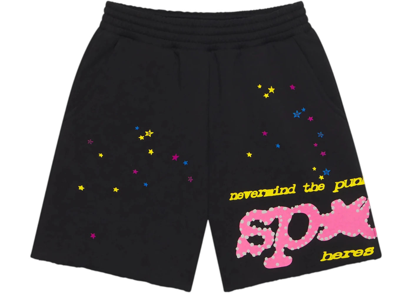 Sp5der Punk V2 Sweatshort Black