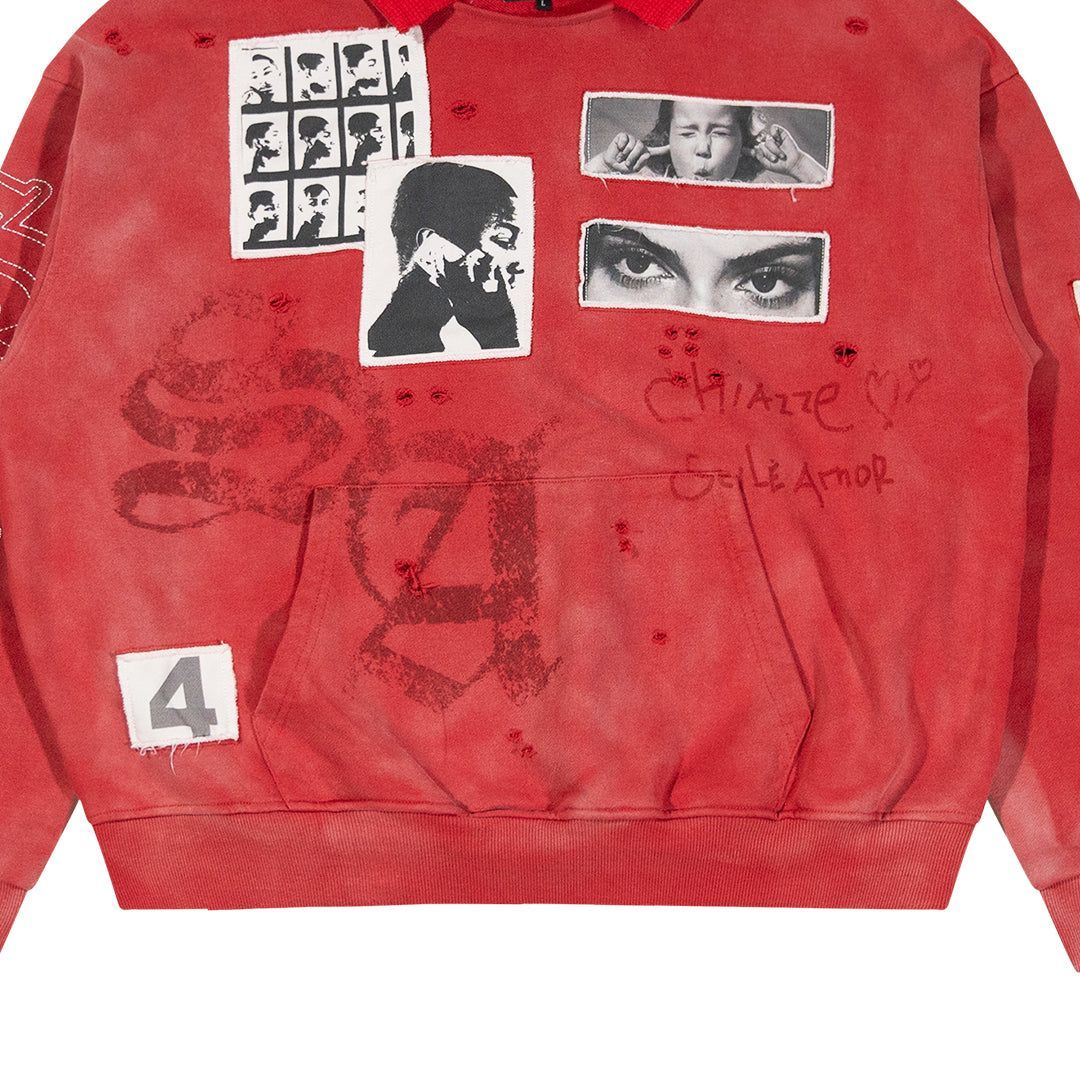 Stile de Amor Rosso Hoodie