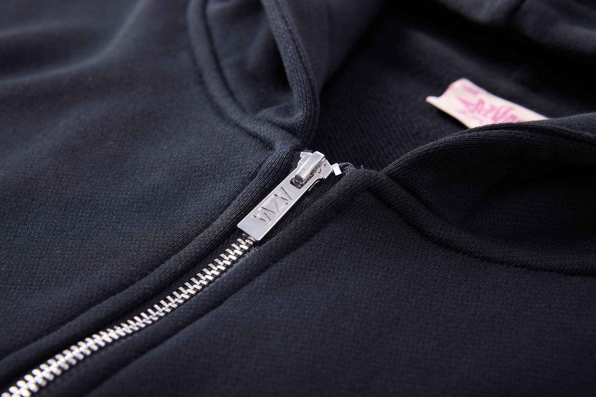Azva Studios Crystal Cactus Zip Hoodie Black