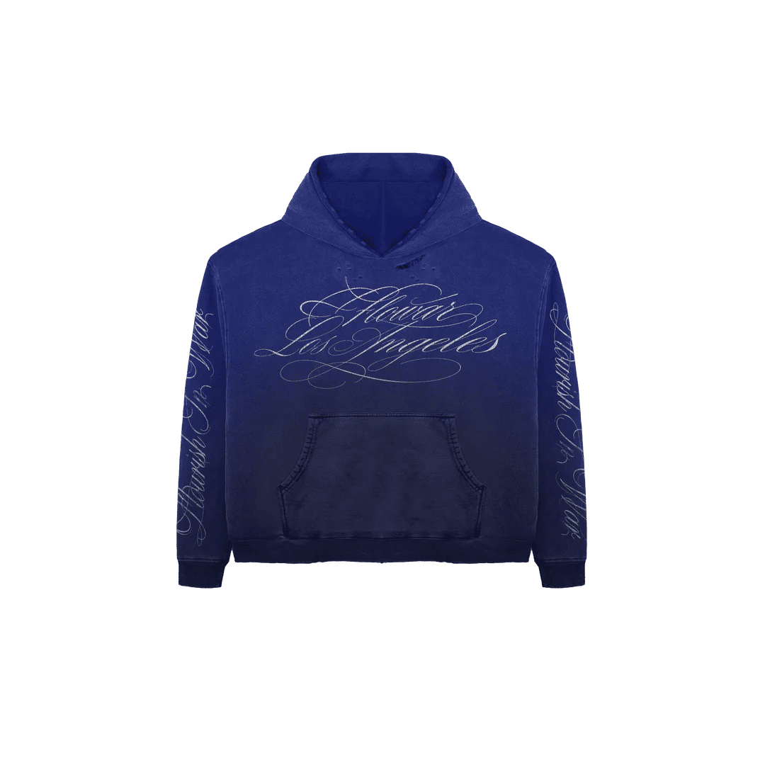 FLOWAR LA INK BLUE HOODIE