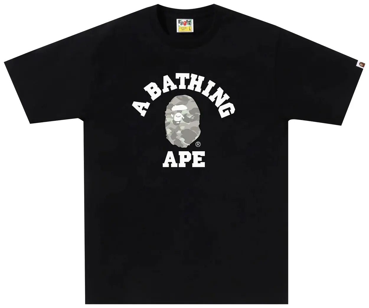 BAPE City Camo College Tee 'Black/Grey'