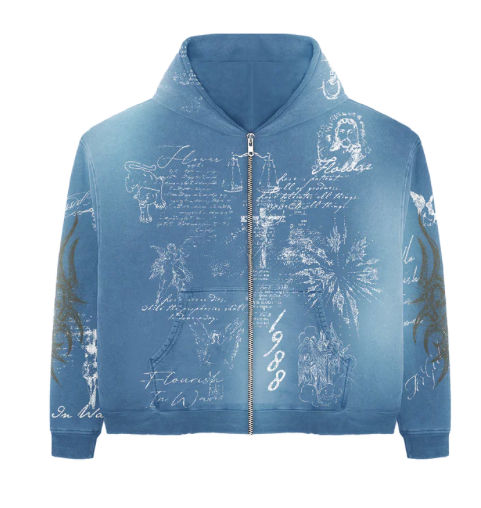 Flowar La Scripture Zip Up Glacial Blue