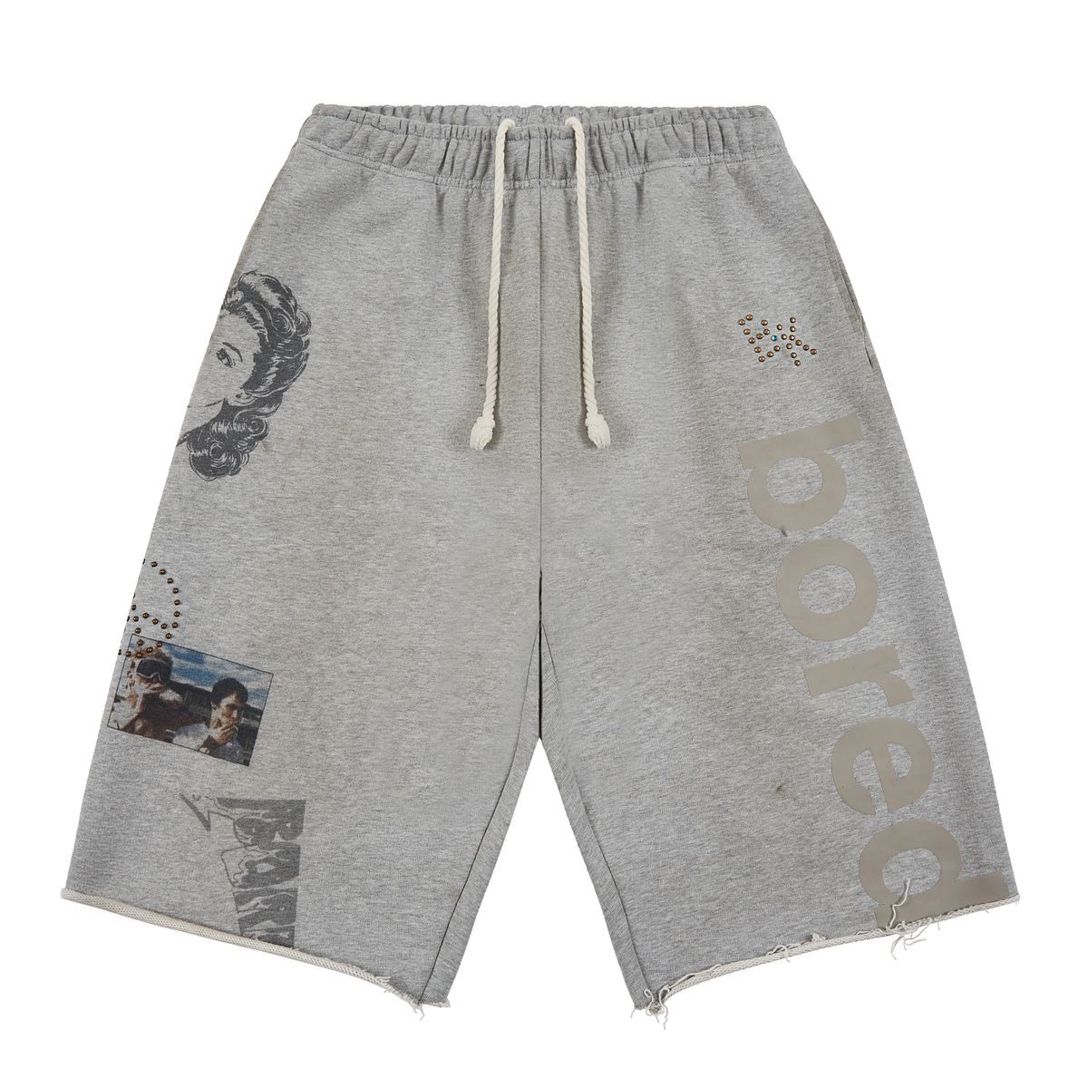 Boredom Kills Grey 4 QTR Sweat Shorts