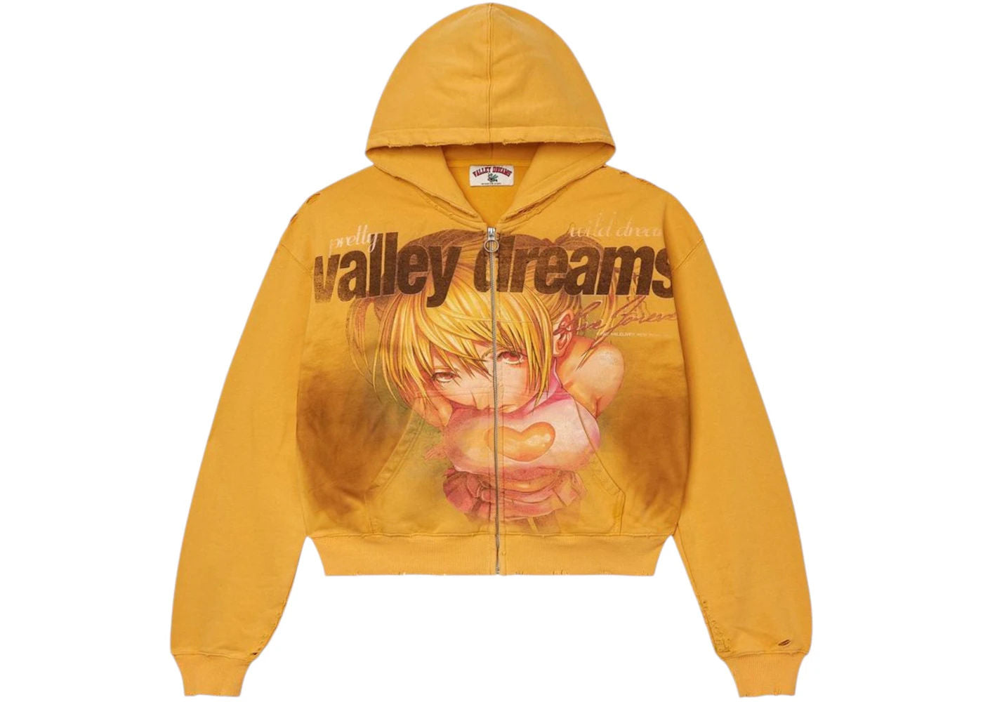 Vale Forever Gold Rush Zip Up Hoodie Yellow
