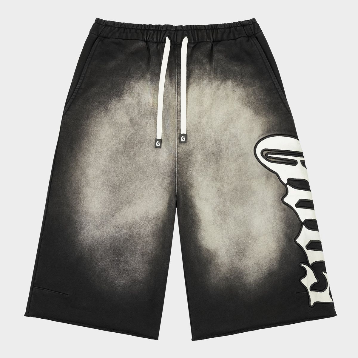 GodSpeed OG Logo 3QTR Shorts Black Wash