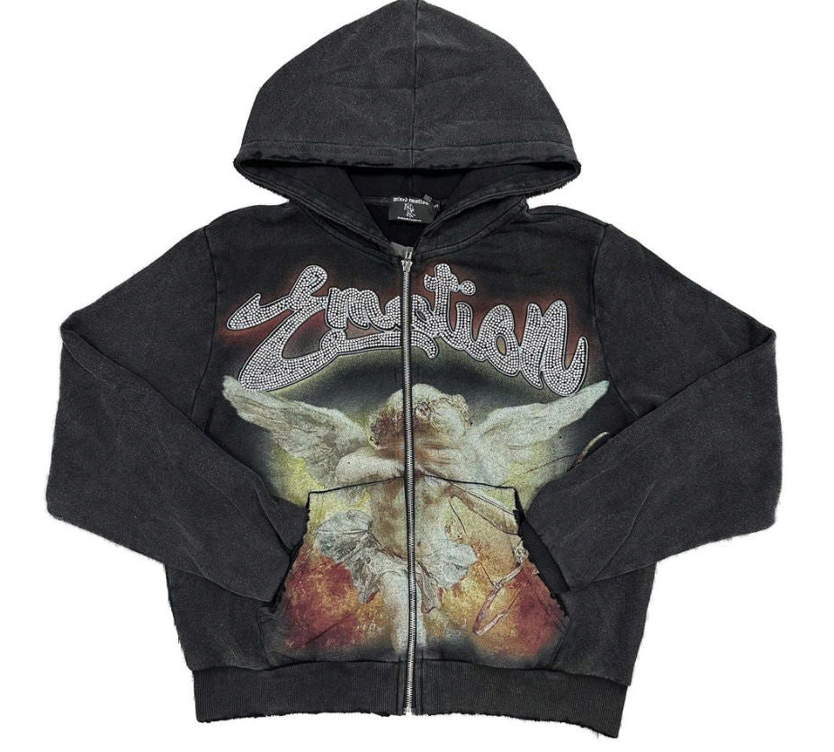 Mixed Emotion Black "Rhinestone" Hoodie