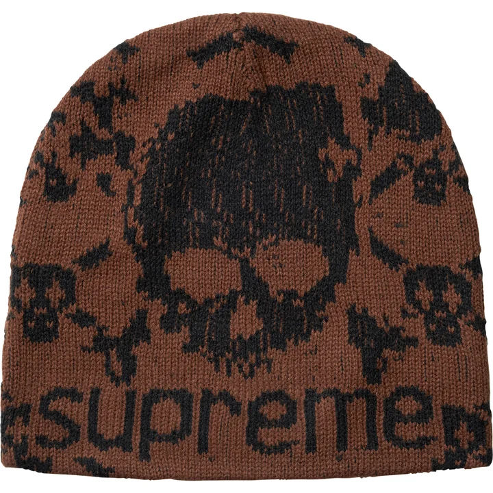 Supreme x Vanson Leathers Skull Beanie 'Brown'