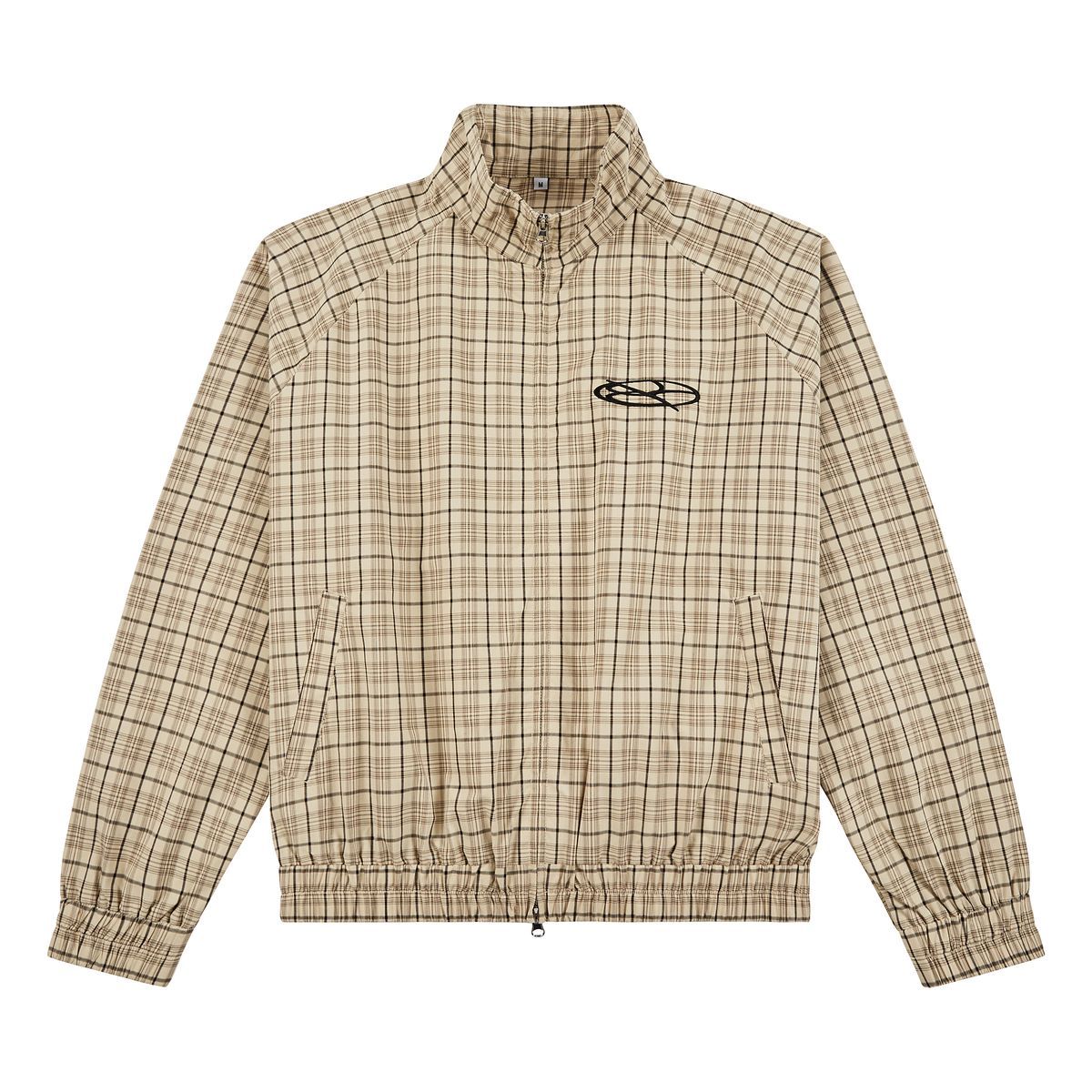 Boredom Kills Lounge Plaid Track Jacket Cream