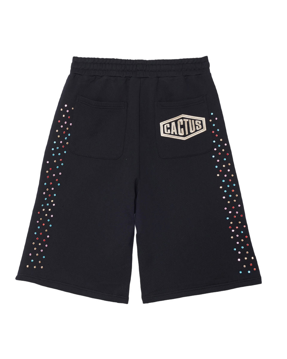 Azva Studios Crystal Sweat Shorts Black