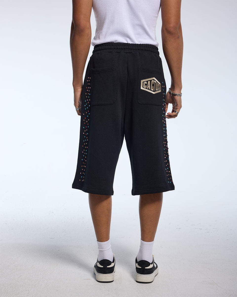 Azva Studios Crystal Sweat Shorts Black